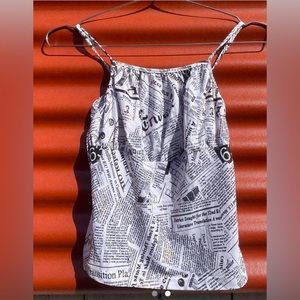 Vintage Y2K Newspaper Tank Top Sex and the City Carrie Dress